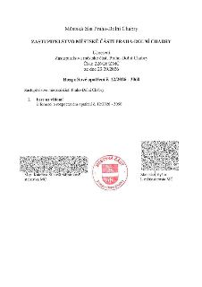 Městská část Praha-Dolní Chabry, Zastupitelstvo městské části Praha-Dolní Chabry, Usnesení Zastupitelstva městské části Praha-Dolní Chabry Číslo 226/26/ZMČ ze…