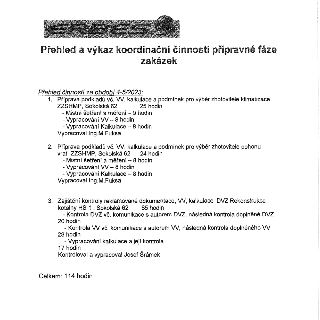 Přehled a výkaz koordinační činnosti přípravné fáze zakázek

Přehled činností za období 4-5/2023:
1. Příprava podkladů vč. VV, kalkulace a podmínek pro výběr z…