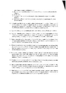 Textová část smlouvy o poskytnutí dotace, body d) až g) a body 4 až 12. Obsahuje ustanovení o ukončení smlouvy, výpovědní lhůtě (jeden měsíc), povinnosti vráce…