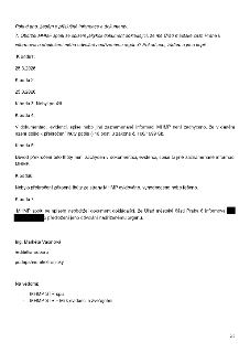 Úřední dokument MHMP (Magistrát hlavního města Prahy) obsahující odpovědi na body 1 až 7 týkající se správního řízení a odvolání k Úřadu městské části Praha 8.…