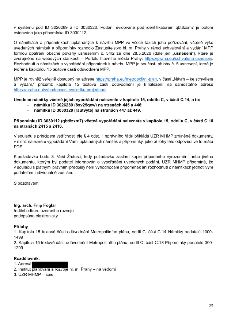 Druhá strana úředního dokumentu týkajícího se vypořádání námitek a připomínek k návrhu Metropolitního plánu (MPP). Obsah: Informace o evidenci podání pod ID 30…
