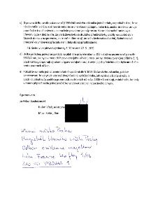 Právní argumentace ohledně držby nemovitosti a vydržení. Obsahuje body c), d) a e) odkazující na § 993 a § 1095 Občanského zákoníku, zmínku o smlouvě o převodu…