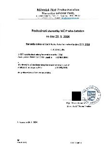Rozhodnutí starostky MČ Praha-Satalice ze dne 23. 3. 2026 o přijetí majetku do správy městské části. Předmětem je: 3 kusy Radiostanice přenosná Mototrbo R7FKP…