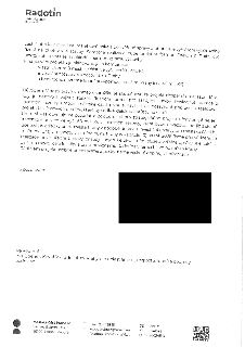 Dopis Městské části Praha 16 (Radotín) týkající se financování výstavby nové úřední budovy. Projekt je ve fázi přípravy výběrového řízení na zhotovitele formou…