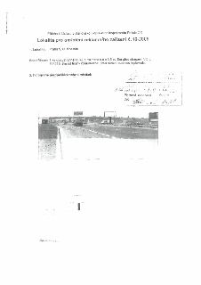 Příloha k žádosti o stanovisko Dopravního inspektorátu Policie ČR. Lokalita pro umístění reklamního zařízení č. 10-2005. 1. Lokalita: Praha 9, ul. Kbelská. Spe…