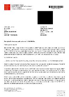 Úřední dokument Magistrátu hlavního města Prahy, Odbor právní podpory, Oddělení svobodného přístupu k informacím. Č. j.: MHMP 824817/2026, Sp. zn.: S-MHMP 7750…