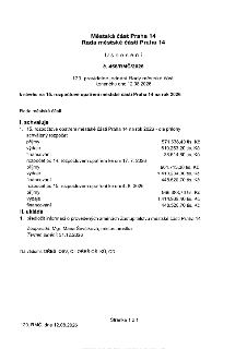 Usnesení Rady městské části Praha 14 č. 456/RMČ/2026 ze 120. pravidelného jednání konaného dne 12.08.2026 k návrhu na 15. rozpočtové opatření městské části Pra…