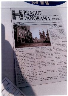 Naskenovaná titulní strana novin 'PRAGUE PANORAMA JOURNAL', 02/2025 SUMMER. Obsahuje texty: Welcome to Summer in Prague! Summer in Prague is nothing short of a…