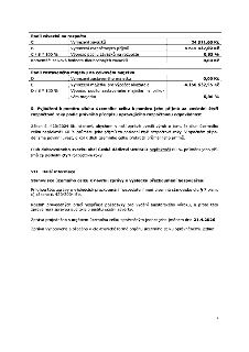 Tabulka finančních ukazatelů: Podíl závazků na rozpočtu (C: 24 311,00 Kč, B: 4 615 437,02 Kč, C/B * 100 %: 0,53 %, komentář: celková hodnota dlouhodobých závaz…
