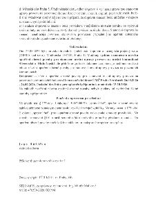 Naskenovaná stránka úředního dokumentu (opatření obecné povahy). Text obsahuje:
- Podmínky pro změnu, úpravu nebo zrušení stanovení úpravy provozu (bod d).
- I…