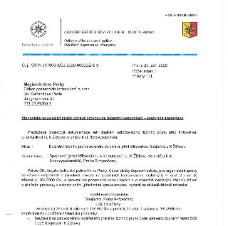PCR00ETRSO85834464, KRAJSKÉ ŘEDITELSTVÍ POLICIE HL. MĚSTA PRAHY, Odbor služby dopravní policie, Oddělení dopravního inženýrství, Pomáhat a chránit. Č. j. KRPA-…