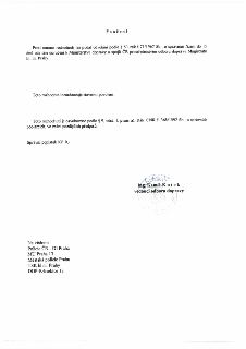 Poučení: Proti tomuto rozhodnutí lze podat odvolání podle § 53 zák. č. 71/1967 Sb., o správním řízení do 15 dnů ode dne doručení k Ministerstvu dopravy a spojů…