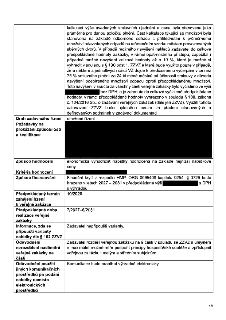 Tabulka s informacemi o veřejné zakázce: 
- Kalkulace ceny: stanovena jako průměrná pro danou položku plnění, zohledňuje odhad množství odpadů a možnost navýše…