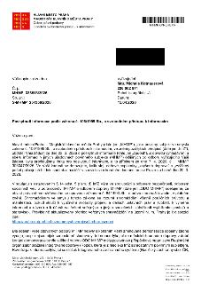 Úřední dopis Magistrátu hlavního města Prahy ze dne 15. 4. 2026, č. j. MHMP 333513/2026, vyřizuje Mgr. Michala Kotnauerová. Předmětem je poskytnutí informace p…