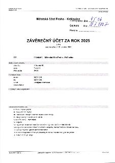 Závěrečný účet za rok 2025, Městská část Praha - Královice. Zveřejněno dne 4. 5. 2026, sejmuto dne 30. 6. 2026. Sídlo: K Nedvězí 66, Praha 10, 10400. IČO: 0024…