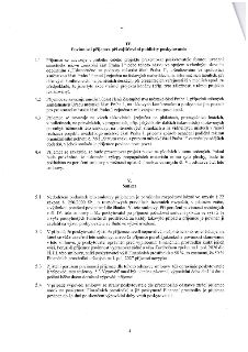 Část smlouvy obsahující články IV. (Povinnosti příjemce při zajišťování publicity poskytovatele) a V. (Sankce). Článek IV. specifikuje povinnost uvádět název '…