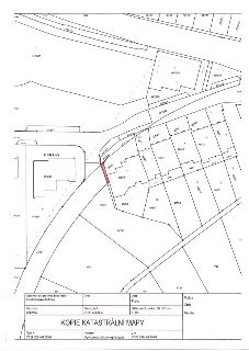 Kopie katastrální mapy pro katastrální území Smíchov, Praha. Dokument obsahuje zákres parcel, včetně zvýrazněné parcely č. 4672/41. Informace v zápatí: Katastr…