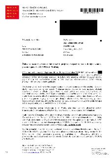 Úřední dokument: Žádost o územně plánovací informaci k projektu čerpací stanice s dobíjecí stanicí, pozemek parc. č. 4400/635, k. ú. Modřany. Vydal: Hlavní měs…