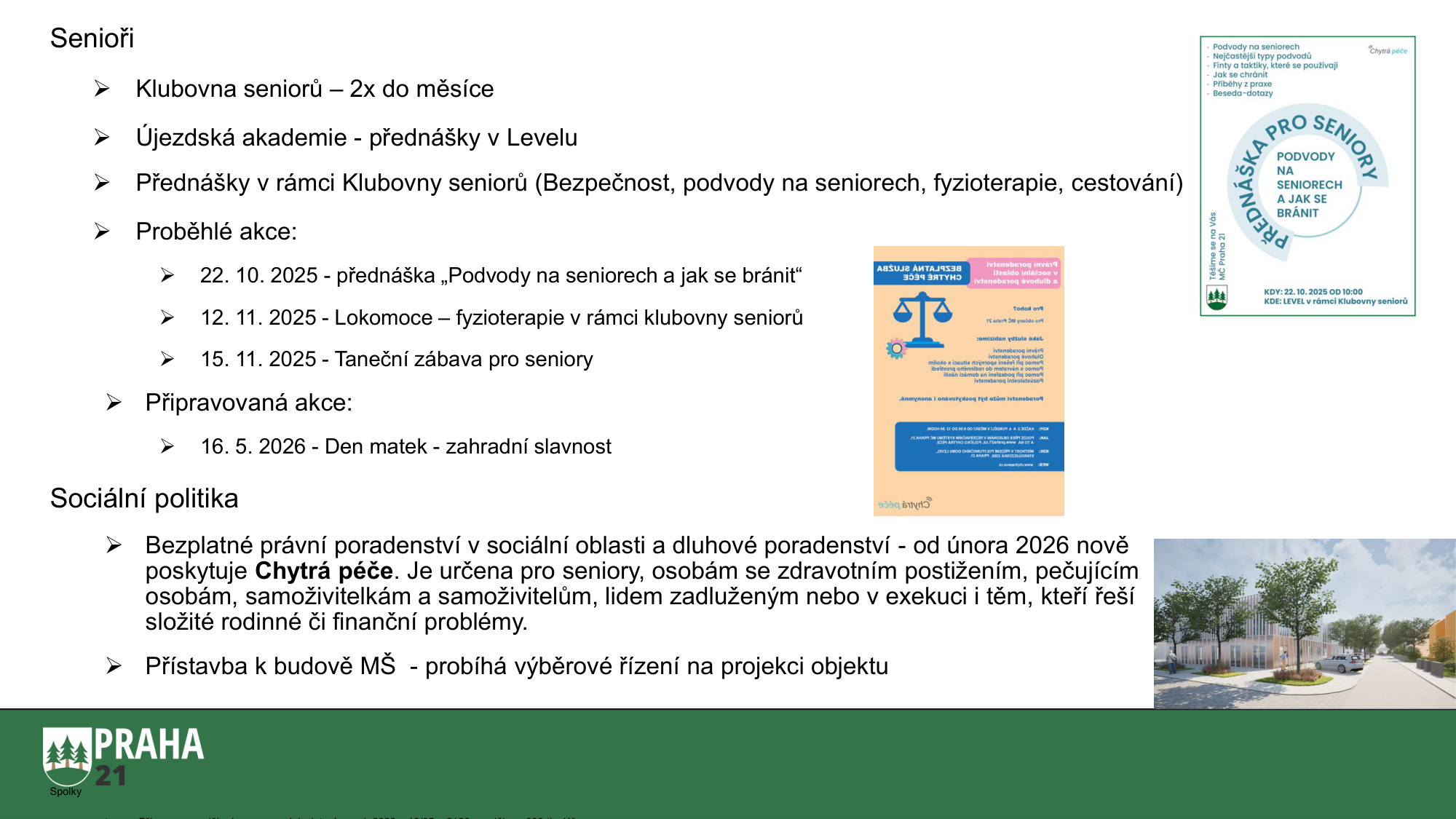 Vizualizace projektu přístavby k budově mateřské školy.