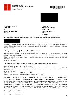 Úřední odpověď Magistrátu hlavního města Prahy ze dne 3. 9. 2026 na žádost o informace podle zákona č. 106/1999 Sb. týkající se projektu společnosti Mountfield…