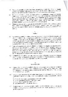 Strana 4 smlouvy obsahující články 4.2 až 6.3. Článek 4: Povinnosti příjemce (prezentace projektu, označení logem, zákaz vylepování mimo určené plochy). Článek…