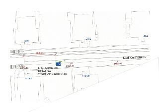 Situační plán ulice Nad Kajetánkou s vyznačením parkovacího stání, čísly popisnými budov (36/8, 37/6, 42/4, 1401/5, 1414/7), kódy dopravního značení a textem:…