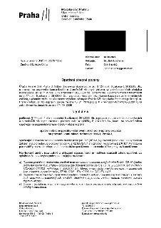 Městská část Praha 3, Úřad městské části, Odbor dopravy, Oddělení silničního úřadu. Spis. značka: S ÚMČ P3 505751/2026, Značka: OD/1630a/26/Lo, V Praze dne: 14…