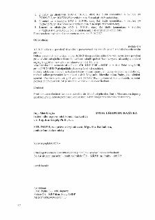 Naskenovaná stránka textového dokumentu (rozhodnutí):
1. 2 metry za středovým SVO č. 510406, okraj RZ bližší komunikaci v S-JTSK y= 752893.712, x= 1045738.85 j…