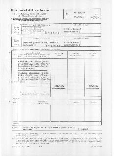 Hospodářská smlouva o převodu správy národního majetku (§ 347 hospodářského zákoníku), Číslo: HS 428/85, 914/0102, 11/86. Předávající organizace: VÝSTAVEBKA SI…