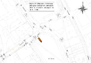 Praha 22, Pitkovice, Uhříněves. Připojení Datacentra Uhříněves. ŠDV_3., 4. etapa - situace 4. díl. M: 1 : 1000. Označení ulic: Přátelství, Podleská, Bečovská,…
