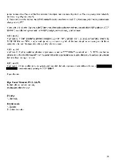Druhá strana úředního dokumentu obsahující odpověď na žádost o informace. Text obsahuje: (např. pracovní smlouva, dohoda o pracích konaných mimo pracovní poměr…