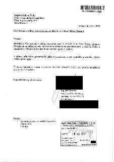 Žádost o odkup pozemku parc. č. 1022/6, k. ú. Staré Město, Praha 1. Adresát: Magistrát hl. m. Prahy, Odbor hospodaření s majetkem, Nám. Franze Kafky 1/16, 110…