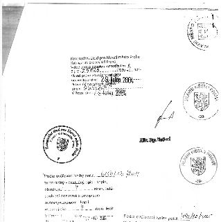 Doklad Katastrálního úřadu pro hlavní město Prahu, pracoviště Praha, potvrzující vklad práva. Číslo jednací V-25803/2003-101. Vklad práva povolen rozhodnutím,…