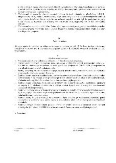 Naskenovaná stránka textového dokumentu (smlouvy), obsahující články IV (Smluvní pokuta) a V (Závěrečná ustanovení). Článek IV: Dárce je oprávněn vymáhat na ob…