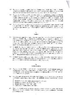 Strana 4 smlouvy obsahující články 4.2 až 6.3. Článek 4: Povinnosti příjemce (prezentace, logo, umístění). Článek V: Sankce (porušení rozpočtové kázně, smluvní…