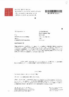 HLAVNÍ MĚSTO PRAHA, MAGISTRÁT HLAVNÍHO MĚSTA PRAHY, Odbor pozemkových komunikací a drah, Oddělení silničního správního úřadu. MHMPXPL63JIV. Váš dopis zn./ze dn…