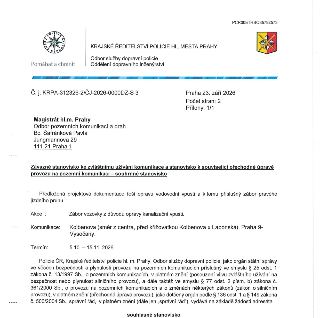 PCR00ETRSO85792573, KRAJSKÉ ŘEDITELSTVÍ POLICIE HL. MĚSTA PRAHY, Odbor služby dopravní policie, Oddělení dopravního inženýrství, Pomáhat a chránit. Č. j. KRPA-…