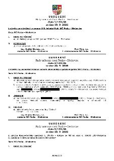 USNESENÍ Rady městské části Praha – Běchovice, číslo 1/100/26 ze dne 30. 9. 2026 k návrhu na schválení programu 100. jednání Rady MČ Praha – Běchovice. I. BERE…