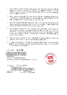 Závěrečná ustanovení smlouvy (body 5-10). Smlouva mezi městskou částí Praha-Dolní Chabry (zastoupenou starostkou Mgr. Kateřinou Šilhovou Šafránkovou) a Tělovýc…