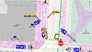 Situační nákres dopravního značení a parkovacích míst s označením DZ IP 12 + E 13 RZ, DZ V 10f, čísly parcel (302716, 2277/7, 2277/129, 302736, 8AP4240, 302744…