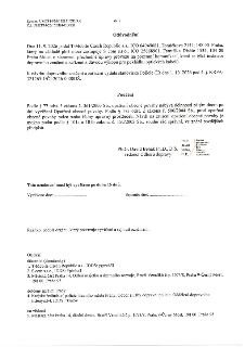 Str. 2 rozhodnutí (Spis.zn. UMCP14/26/158151/OD/RK, č.j. UMCP14/26/170824/OD/RK). Odůvodnění: Dne 11. 9. 2026 podal T-Mobile Czech Republic a.s., IČO 64949681,…
