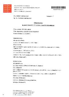 HLAVNÍ MĚSTO PRAHA, MAGISTRÁT HLAVNÍHO MĚSTA PRAHY, Odbor investiční, Oddělení technické vybavenosti. Č.j.: MHMP 1067436/2020, Stejnopis č. 1, Sp. Zn.: S-MHMP…