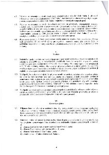 Strana 4 smlouvy obsahující články 4.2 až 6.2. Článek 4: Povinnosti příjemce (prezentace městské části Praha 1, označování materiálů dle pokynu č. 7/98, zákaz…