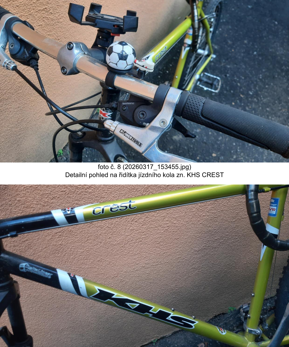 Fotografie detailu jízdního kola značky KHS Crest.