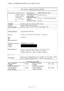 Rozhodnutí o poskytnutí dotace (změna), příloha č. 1 k usnesení Rady HMP č. 1759 ze dne 10. 8. 2026. Poskytovatel: Ministerstvo pro místní rozvoj ČR, Staroměst…
