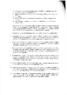 Textová část smlouvy o poskytnutí dotace obsahující body 4 až 12:
4. V případě výpovědi této smlouvy před proplacením dotace, nárok na vyplacení dotace nevznik…