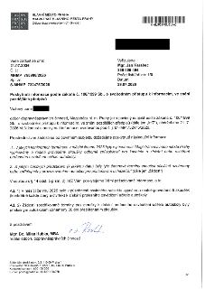Oficiální dopis Magistrátu hlavního města Prahy (Odbor dopravněsprávních činností) ze dne 29.07.2026 k žádosti o poskytnutí informací podle zákona č. 106/1999…
