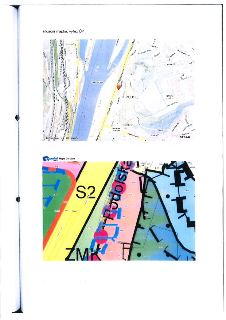 Situační mapa a výřez územního plánu (ÚP) pro oblast Podolí v Praze. Horní část obsahuje mapový podklad s vyznačením lokalit: Podolí, Kavčí Hory, Dvorecké námě…