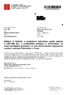 Sdělení k žádosti o poskytnutí informace podle zákona č. 106/1999 Sb., o svobodném přístupu k informacím, ve věci přechodného dopravního značení zastávek Želiv…