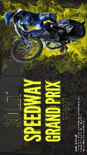 Plakát k 30. výročí Speedway Grand Prix v Praze. Text na plakátu: '30 LET SPEEDWAY GRAND PRIX V PRAZE'. Záštitu převzali: Primátor hl. m. Prahy - doc. MUDr. Bo…